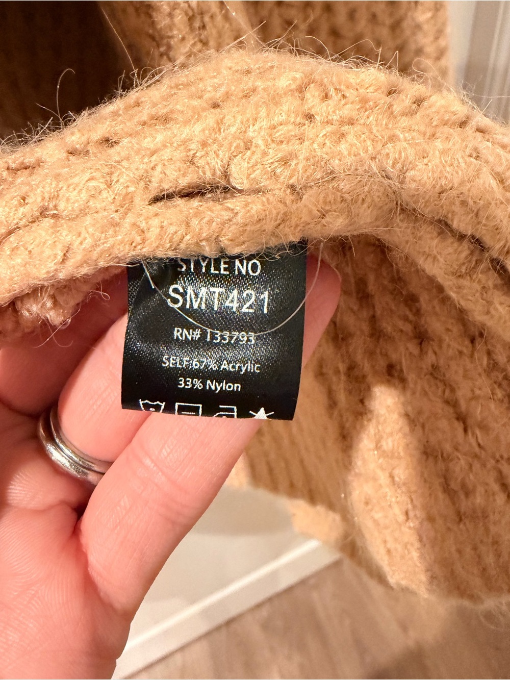 POL Camel Open-Front Knit Cardigan - Picture 4 of 4